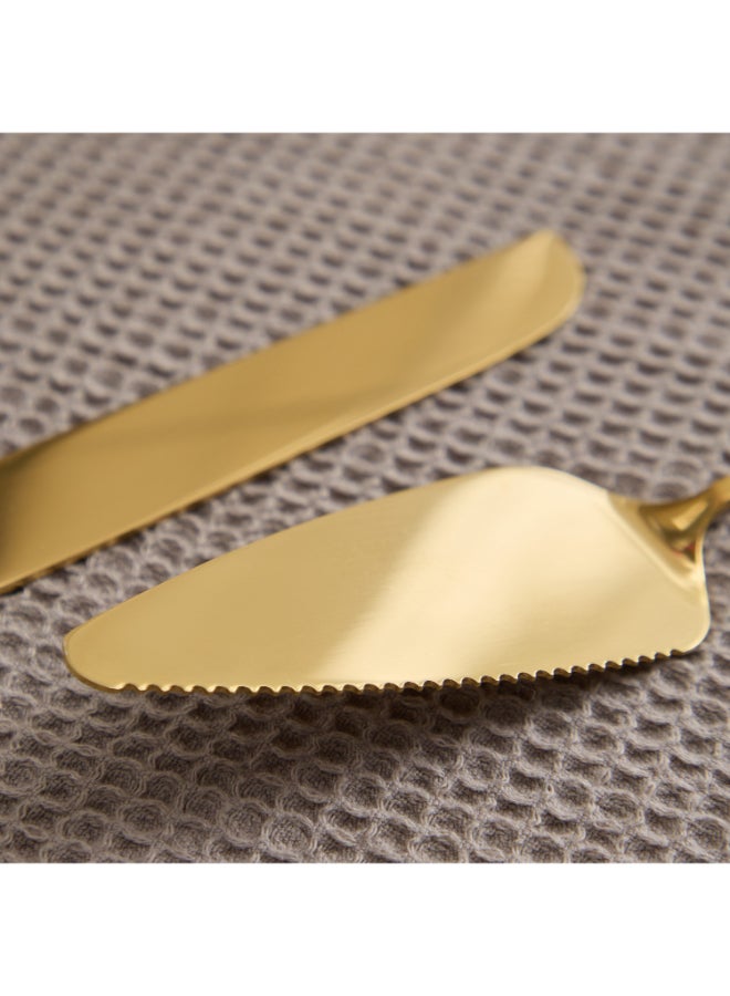 Home Box Gold 2-Piece Cake Serving Set - Image 3